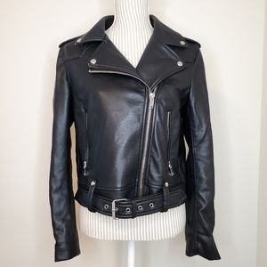 Zara Basic Fake Leather Moto Jacket